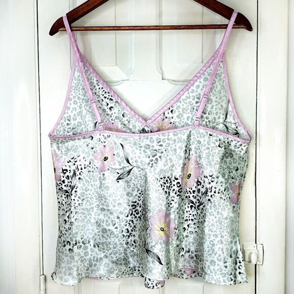 Jones New York Silky Floral Leopard Print Camisole Top Sz XL - Picture 4 of 10